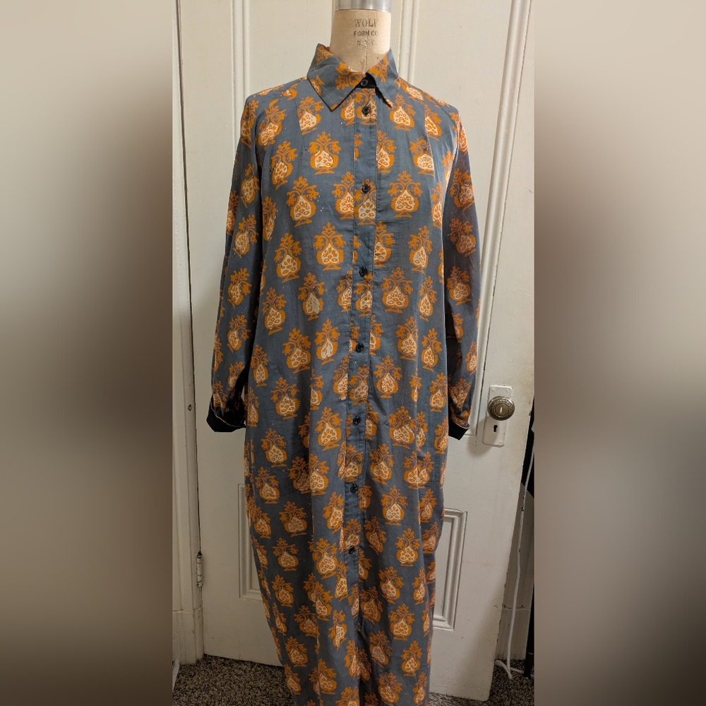 Rachel Comey Button Shirtdress Long Sleeve Maxi Cotton